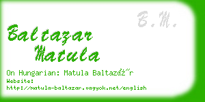 baltazar matula business card